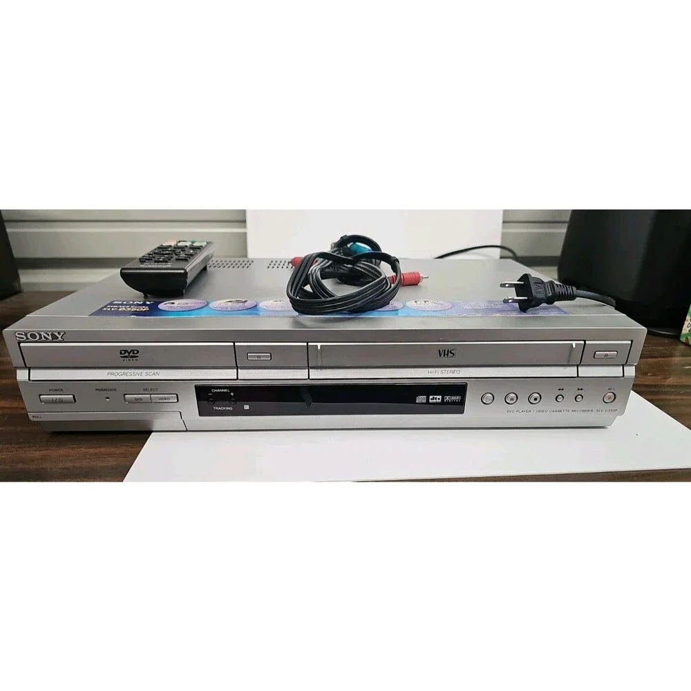 Sony SLV-D350P DVD Player VCR Video Cassette Recorder VHS 4 Head HI-Fi